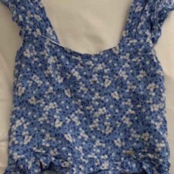 NAUTY BLUE FLORAR BLUE TOP - Picture 2 of 2